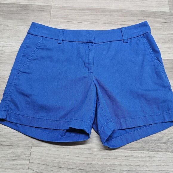 J. Crew Womens Cobalt Blue Chino Shorts Size 4 - Picture 2 of 8
